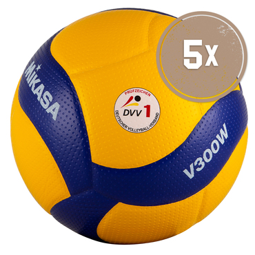 5er Ballpaket VOLLEYBALL V300W-DVV1