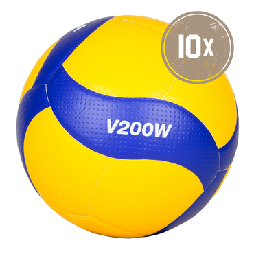 10ER BALLPAKET VOLLEYBALL V200W-VBL