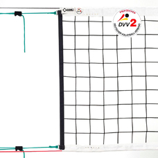 VOLLEYBALL-TURNIERNETZ DVV-2, STAHLSEIL, 4 MM