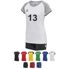 Volleyball 14er Set CORE XK Volley Stretch Tee + Hipster Damen inkl. Druck